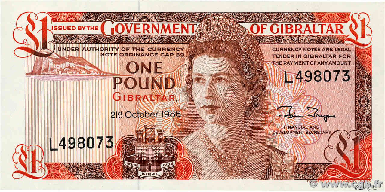 1 Pound GIBRALTAR  1986 P.20d NEUF