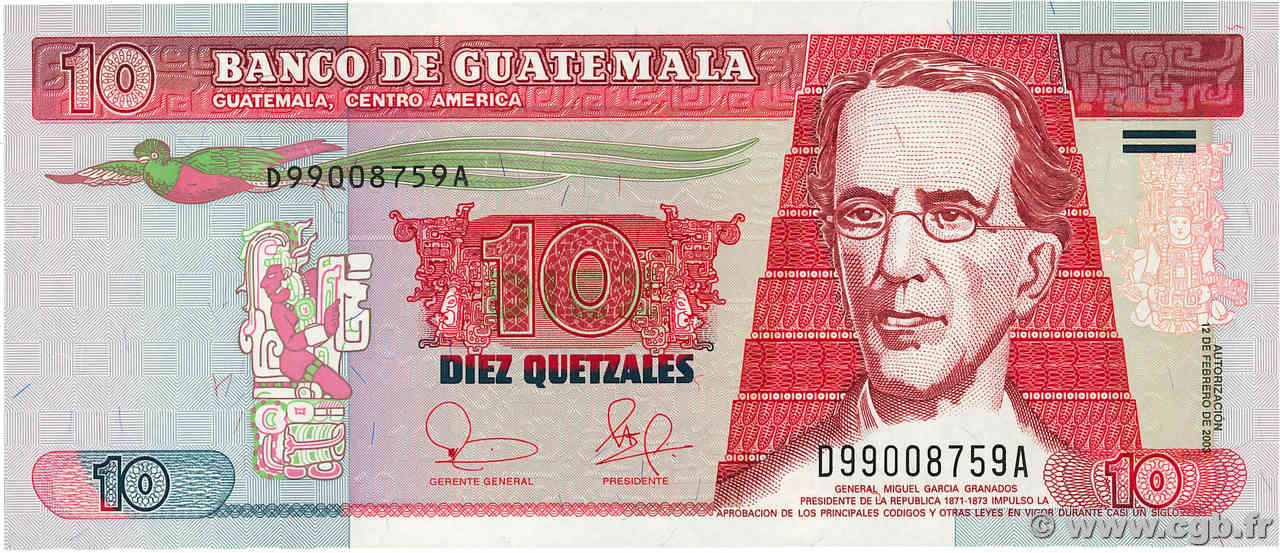 10 Quetzales GUATEMALA  2003 P.107 NEUF