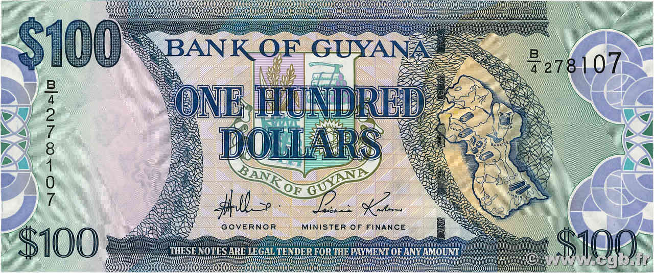 100 Dollars GUIANA  2005 P.36a UNC