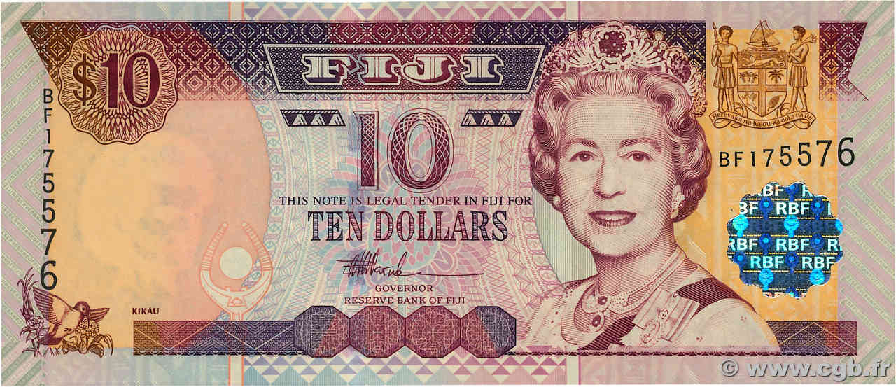 10 Dollars FIGI  2002 P.106a AU+