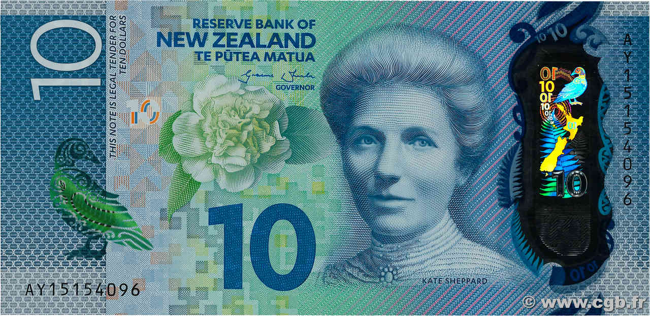 10 Dollars NEW ZEALAND  2015 P.192 UNC-