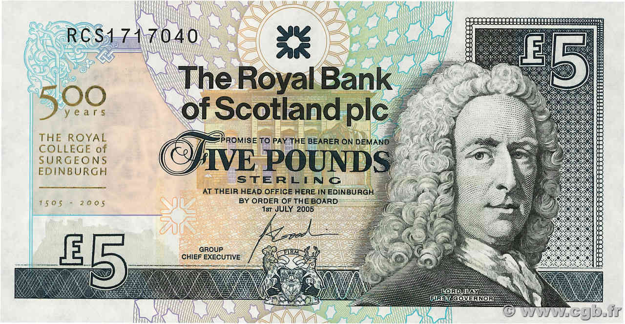 5 Pounds Commémoratif SCOTLAND  2005 P.364 ST