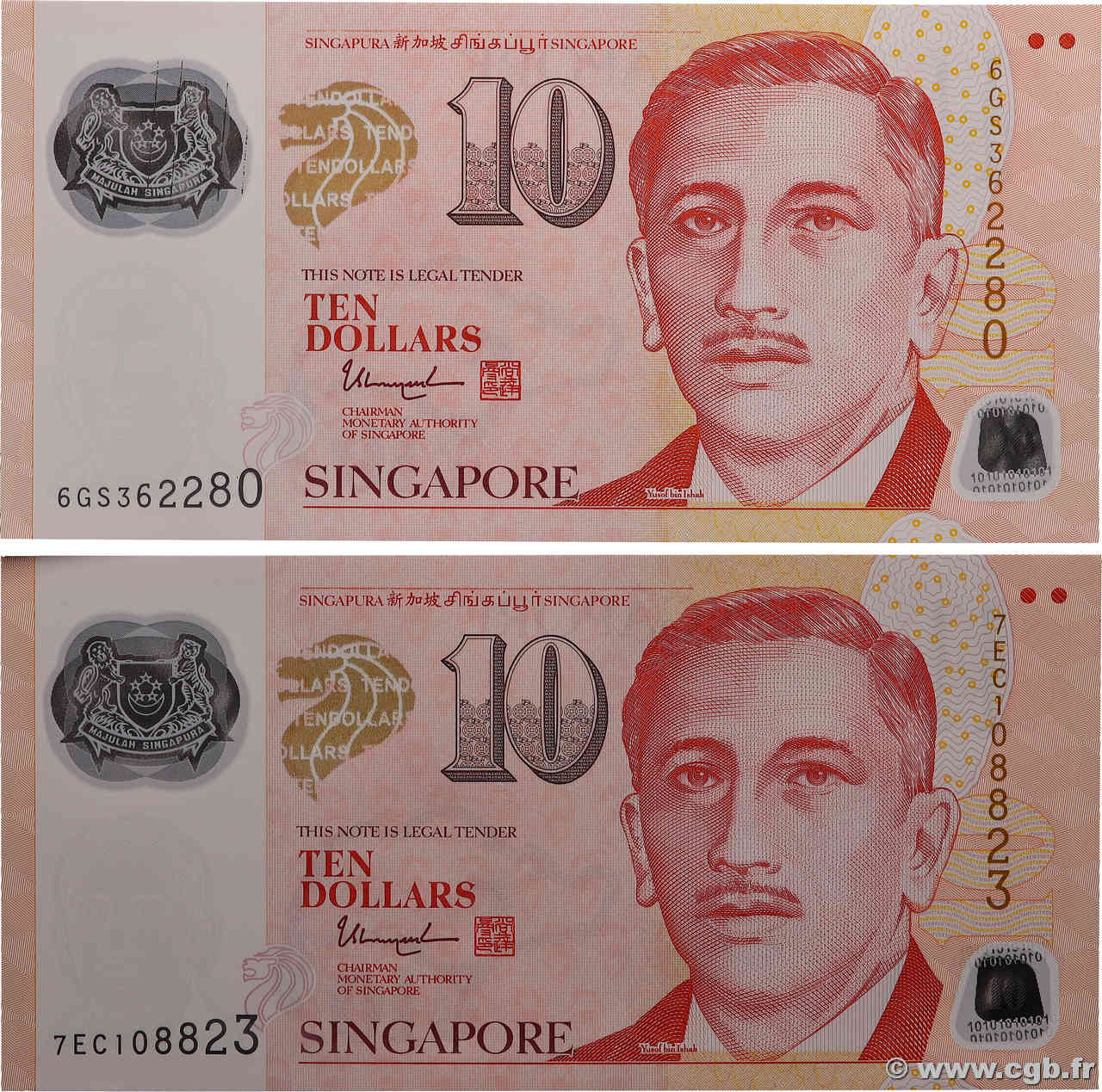 10 Dollars Lot SINGAPUR  2004 P.48 ST