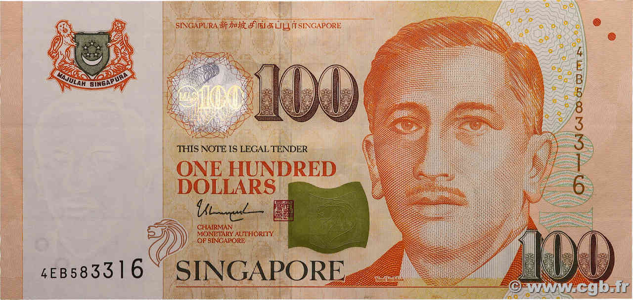 100 Dollars SINGAPORE  2023 P.50 UNC-