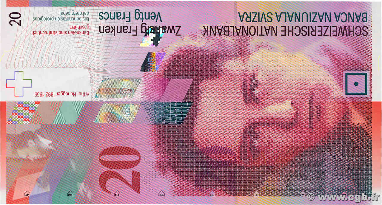 20 Francs SUISSE  2003 P.69b ST