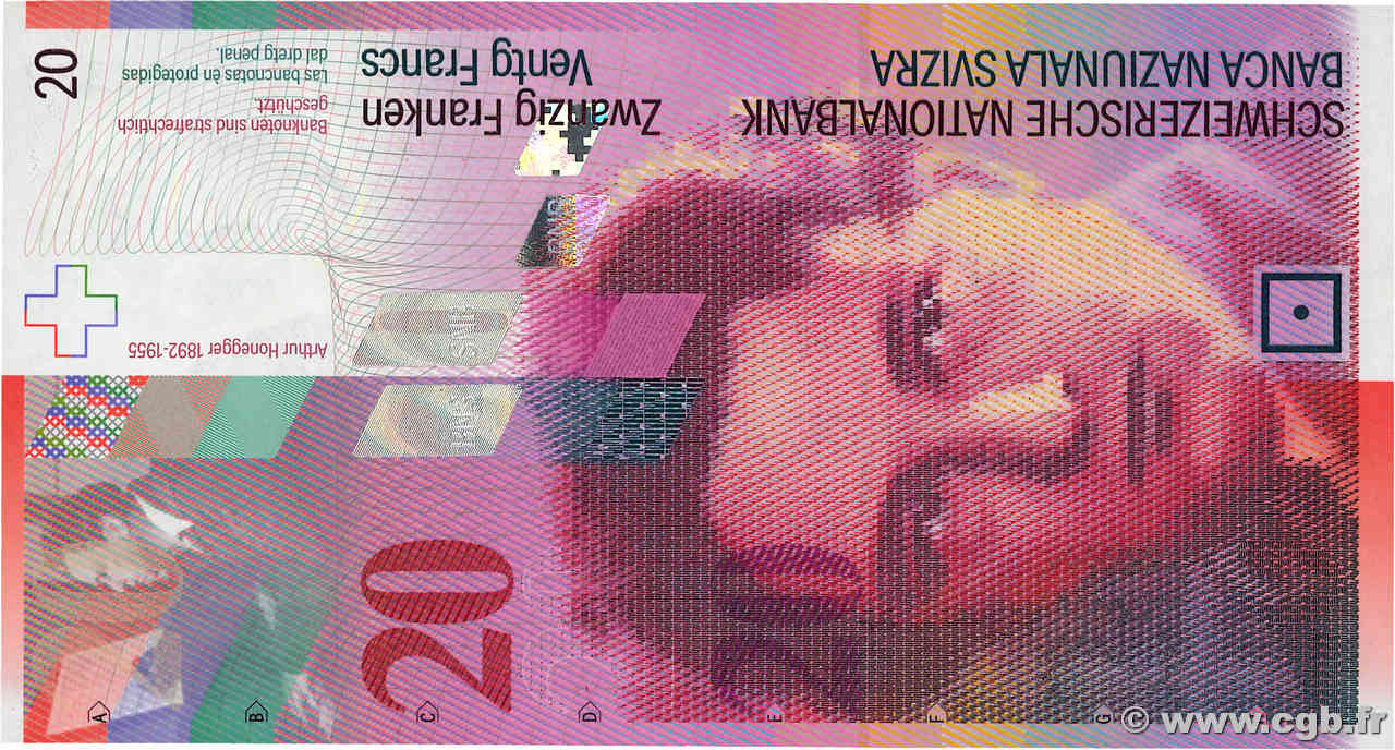 20 Francs SUISSE  2004 P.69c UNC