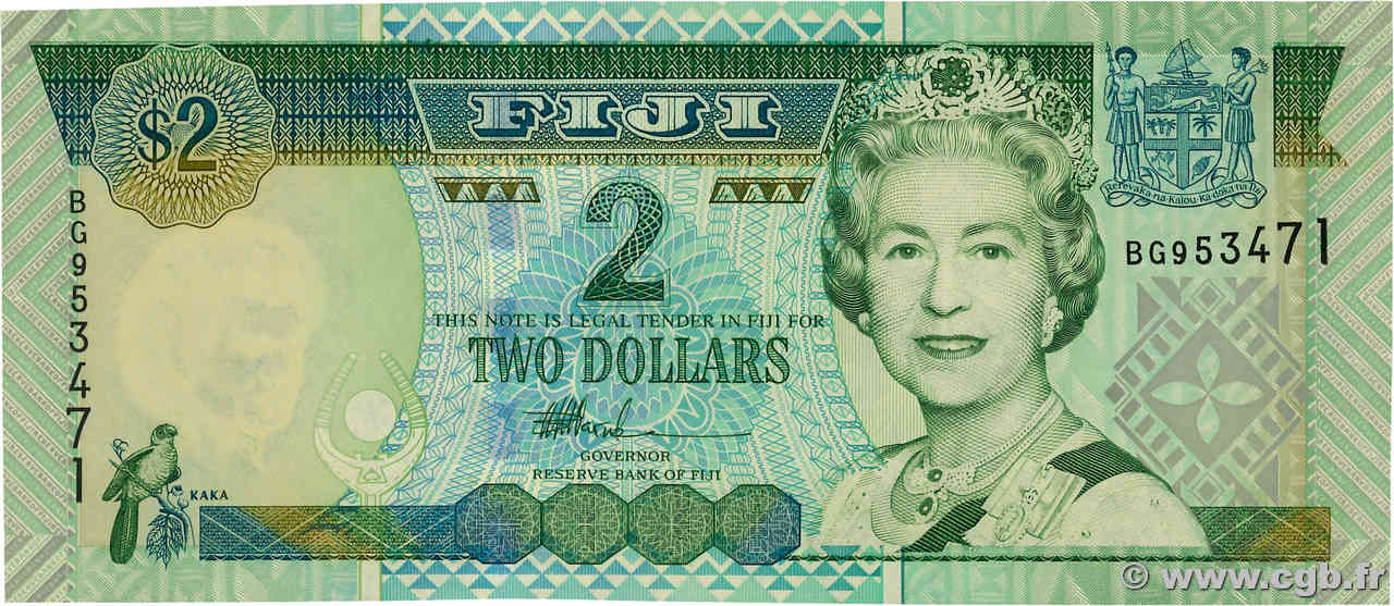 2 Dollars FIDJI  2002 P.104a NEUF