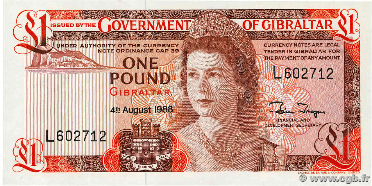 1 Pound GIBRALTAR  1988 P.20e NEUF