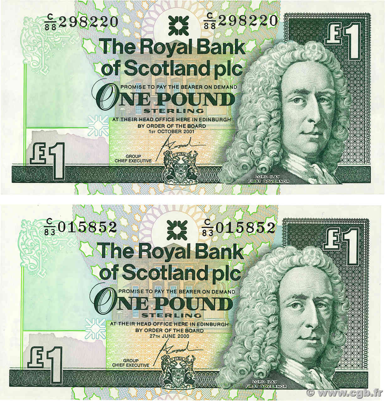 1 Pound Lot SCOTLAND  2000 P.351e FDC