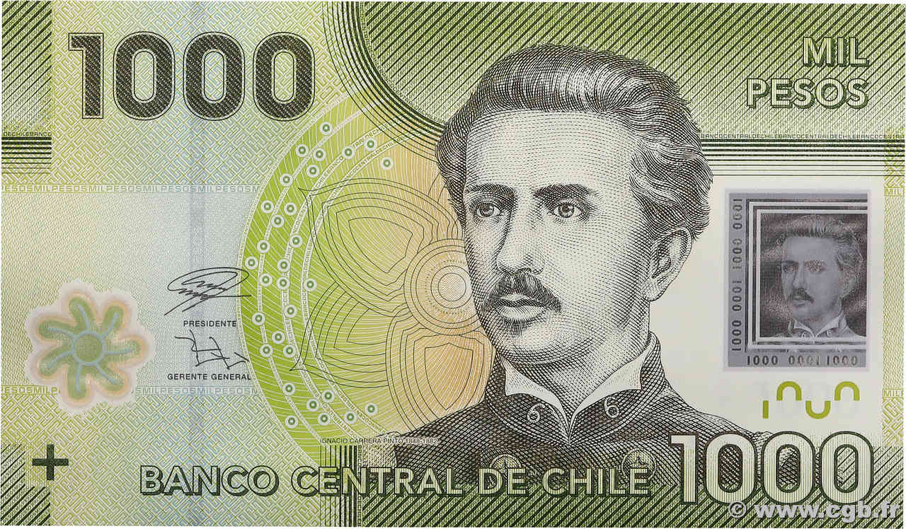 1000 Pesos CILE  2020 P.161 FDC