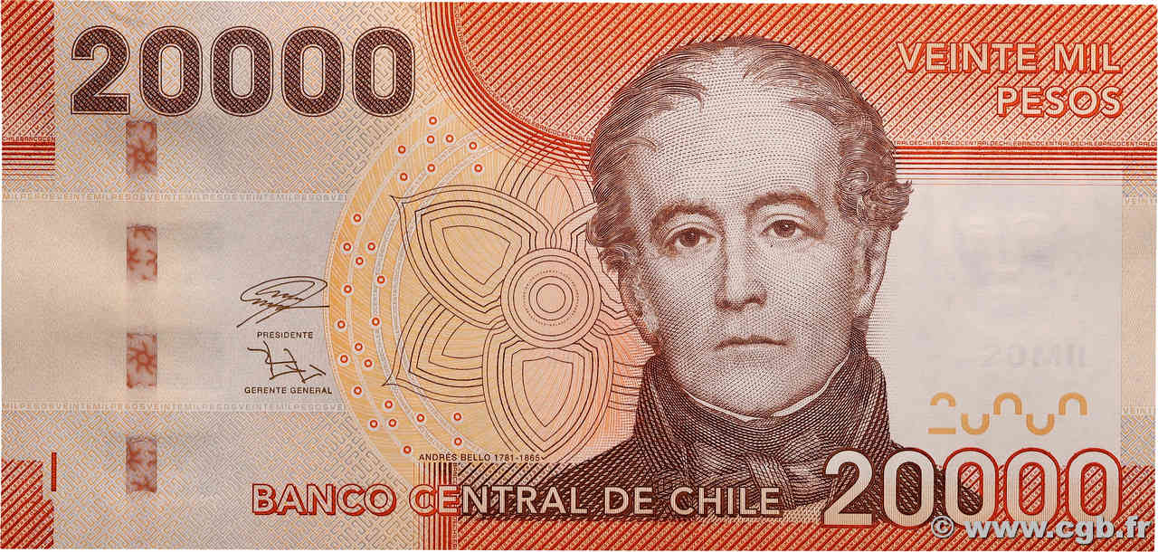 20000 Pesos CHILE
  2020 P.165 fST+