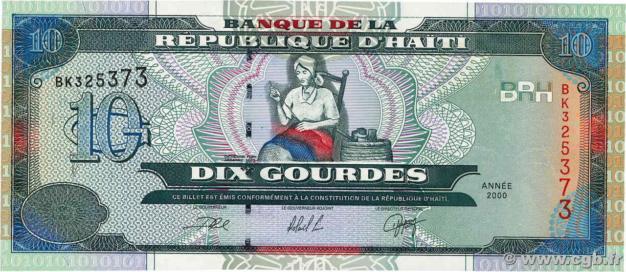 10 Gourdes HAITI  2000 P.265a UNC