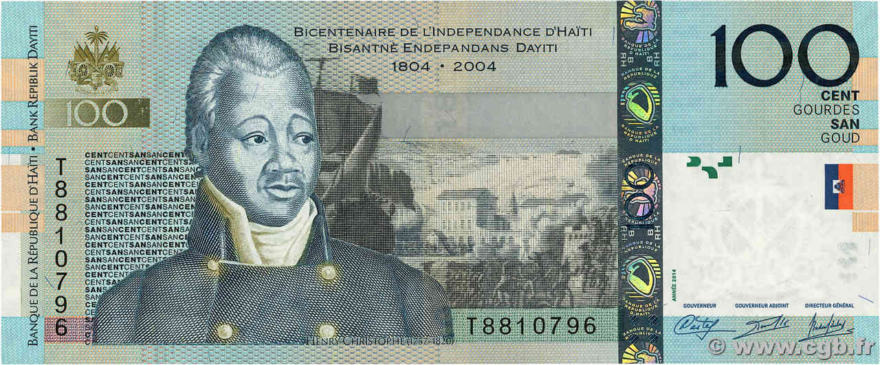 100 Gourdes HAÏTI  2014 P.275e FDC