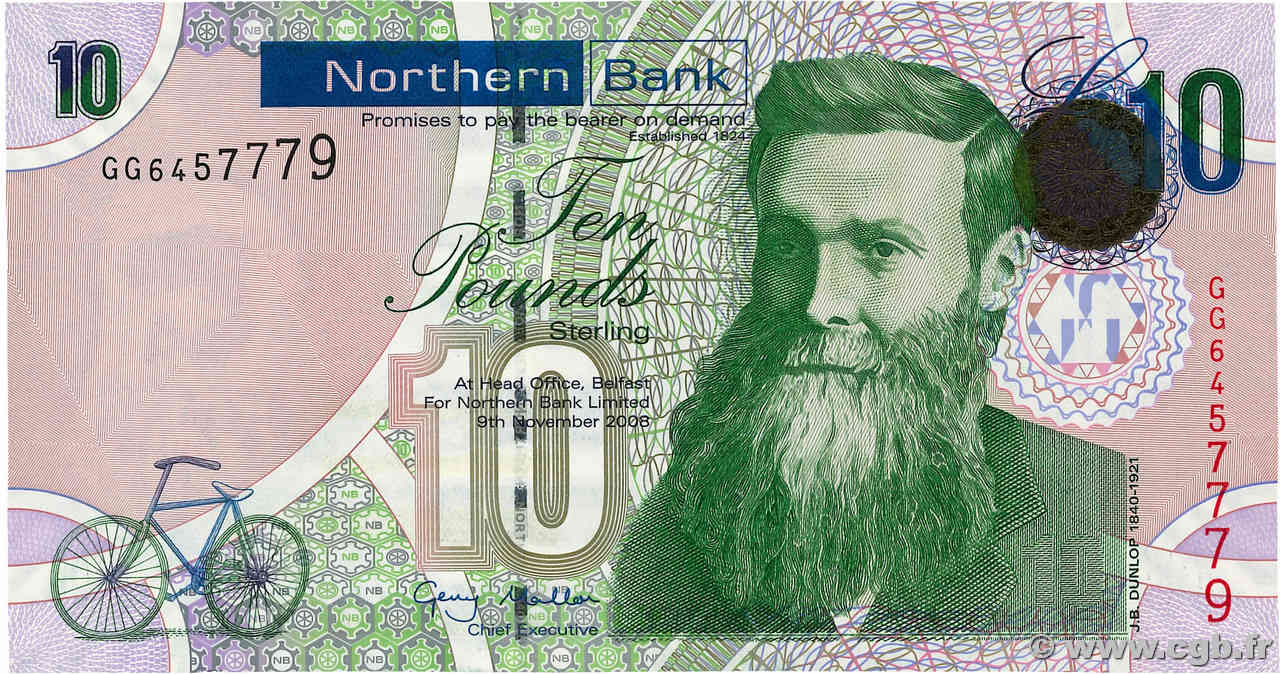 10 Pounds NORTHERN IRELAND  2008 P.210a UNC-