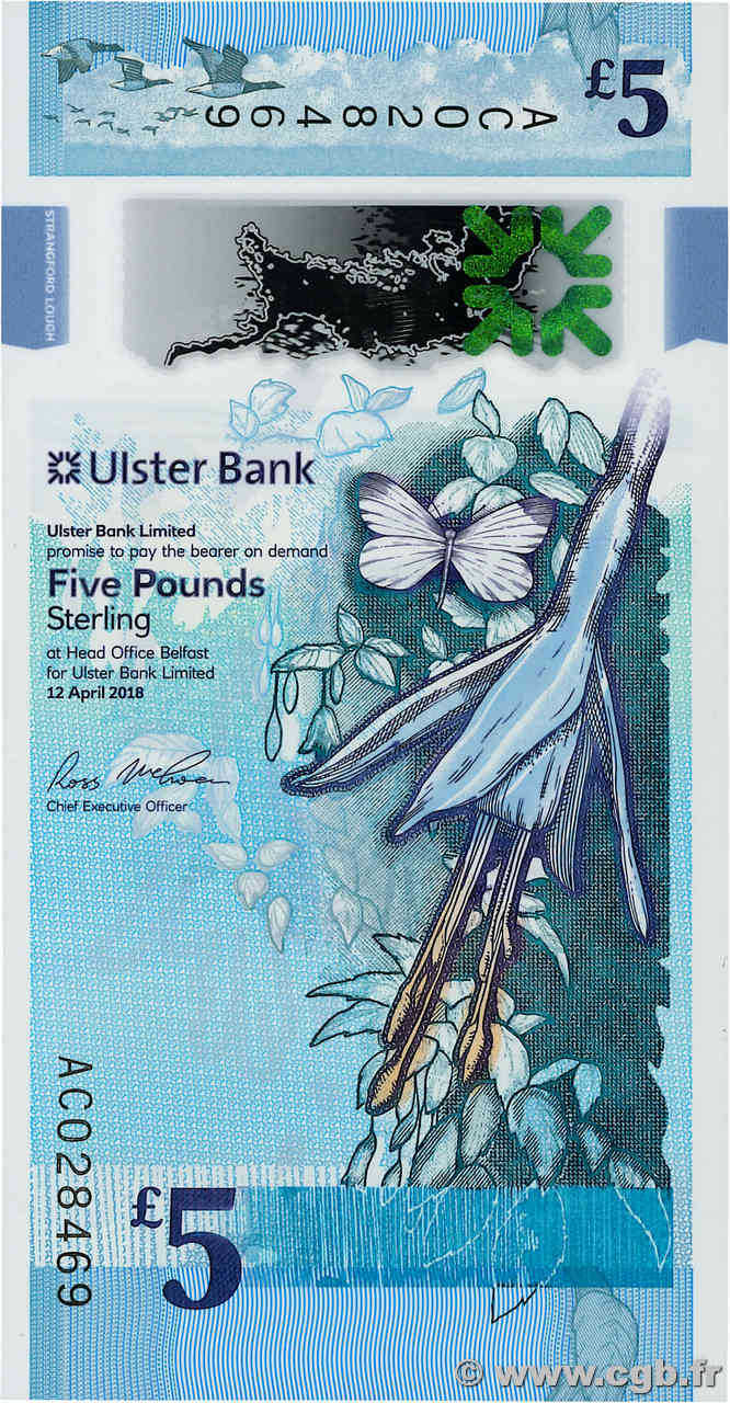 5 Pounds NORTHERN IRELAND  2018 P.343 FDC