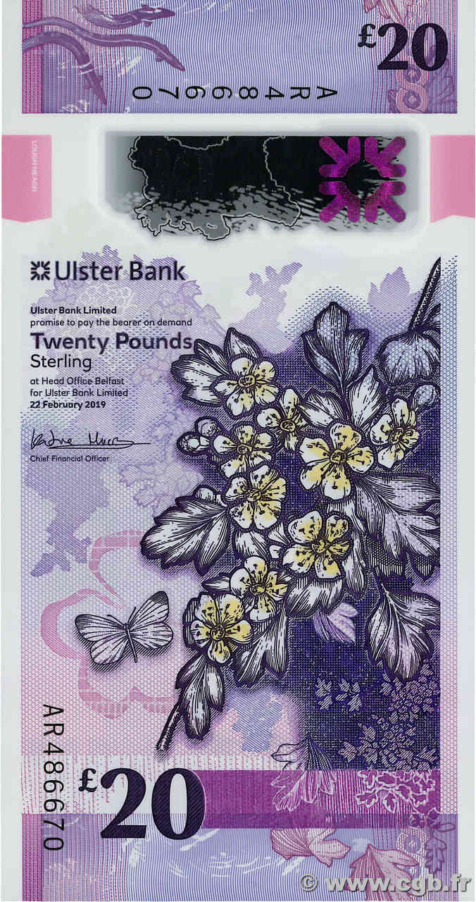 20 Pounds NORTHERN IRELAND  2021 P.345 UNC