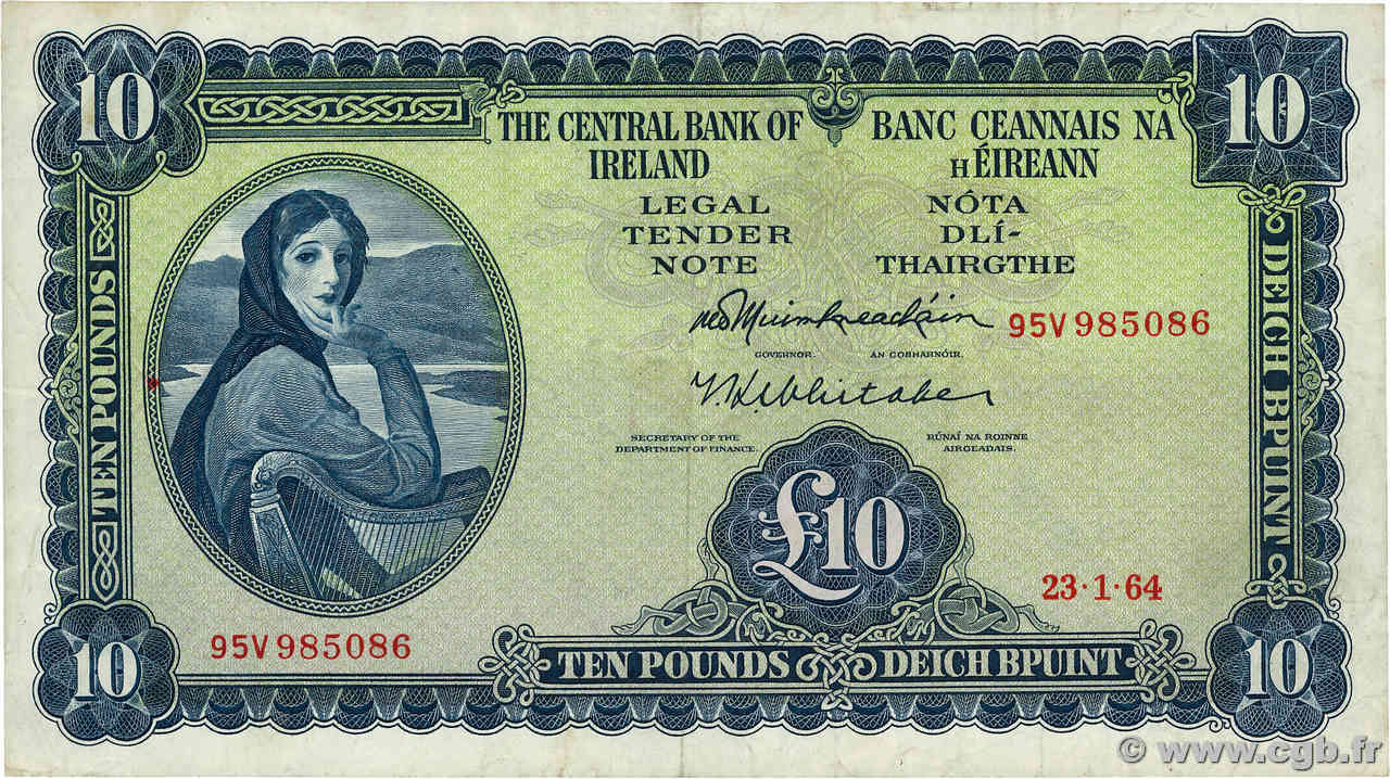 10 Pounds IRLANDA  1964 P.066a BB