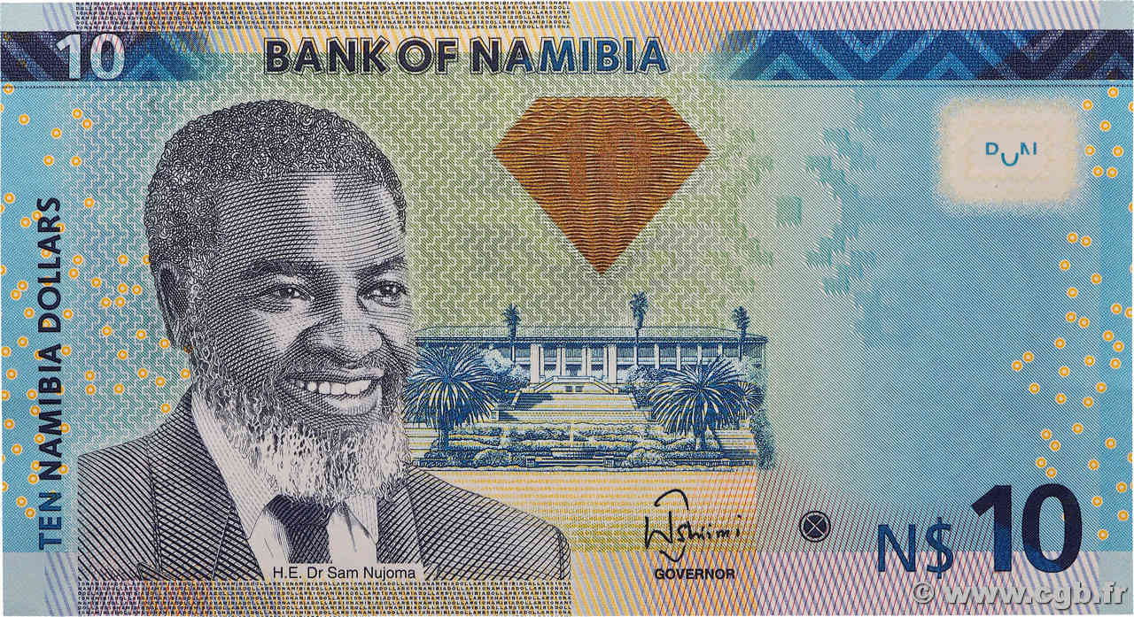 10 Namibia Dollars NAMIBIA  2012 P.11a UNC