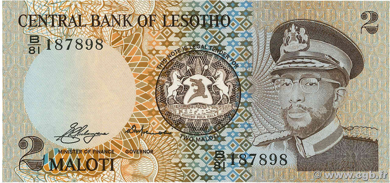 2 Maloti LESOTHO  1981 P.04a NEUF