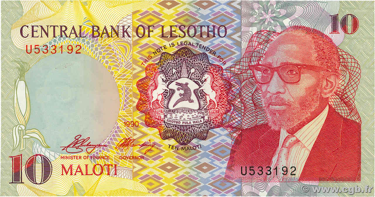 10 Maloti LESOTO  1990 P.11a FDC