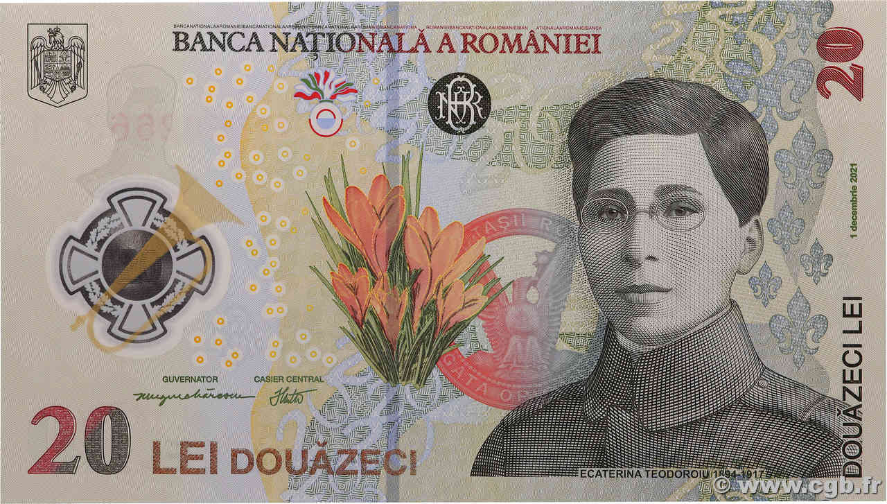 20 Lei ROMANIA  2021 P.119A FDC