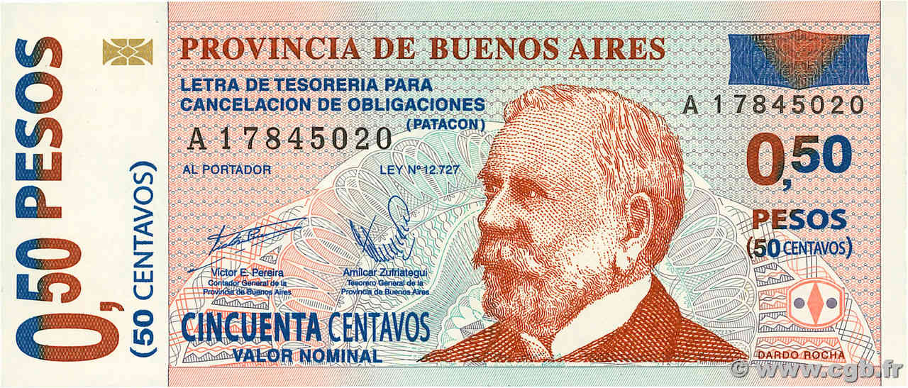 0,50 Pesos - 50 Centavos ARGENTINE  2002 PS.2309 NEUF