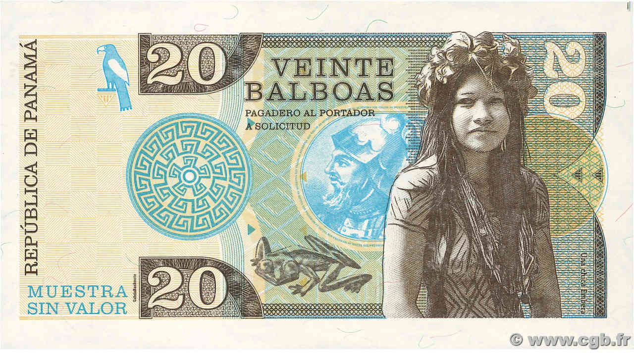 20 Balboas Essai PANAMA  2014  NEUF