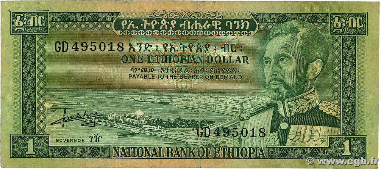 1 Dollar ÉTHIOPIE  1966 P.25a TB