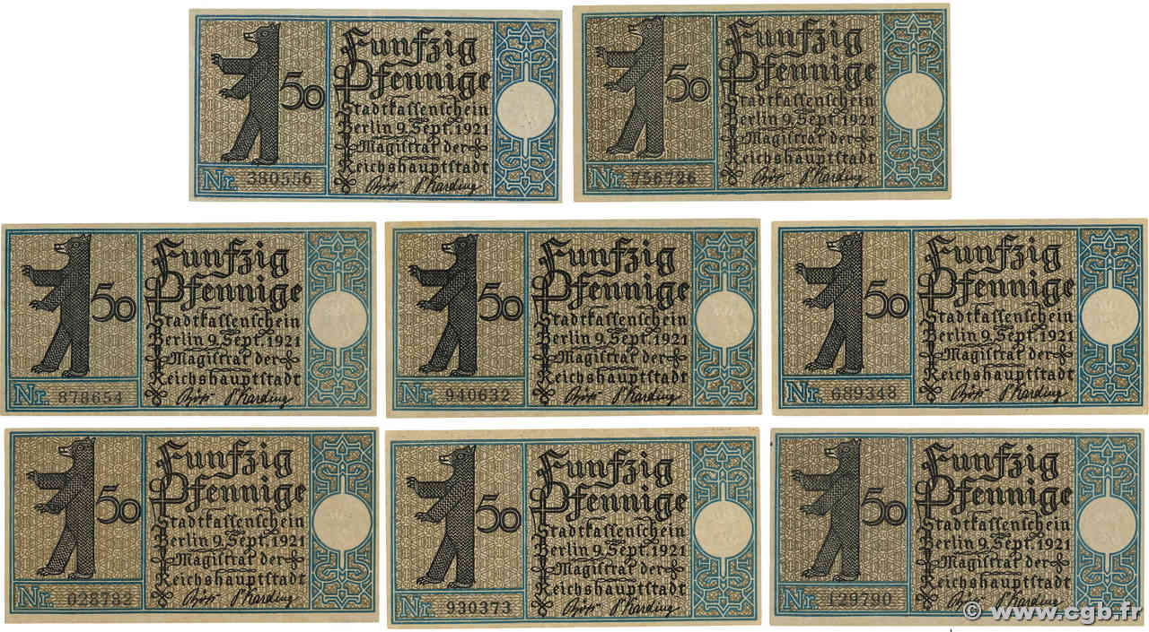 50 Pfenning Lot GERMANY Berlin 1921  XF