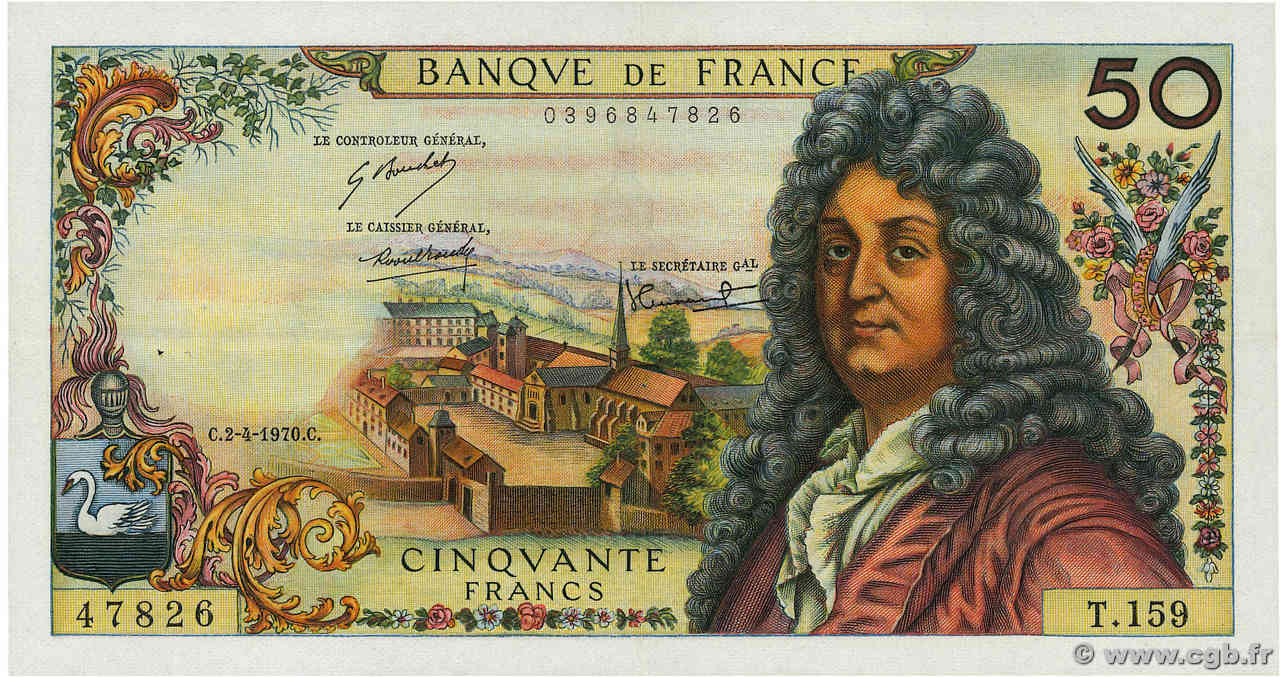 50 Francs RACINE FRANCE  1970 F.64.16 SUP