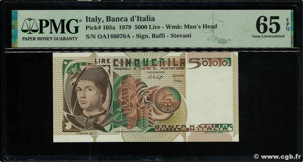 5000 Lire ITALIE  1979 P.105a NEUF