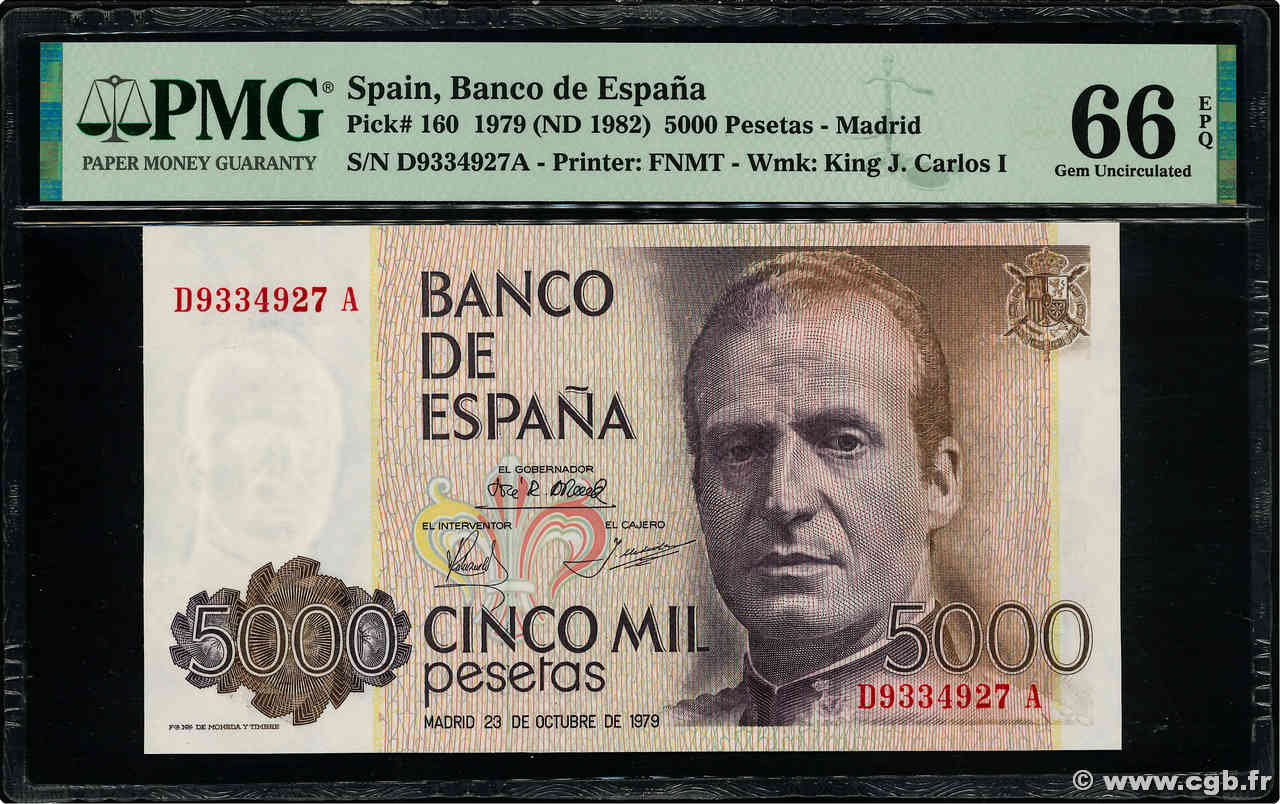 5000 Pesetas ESPAGNE  1979 P.160 NEUF