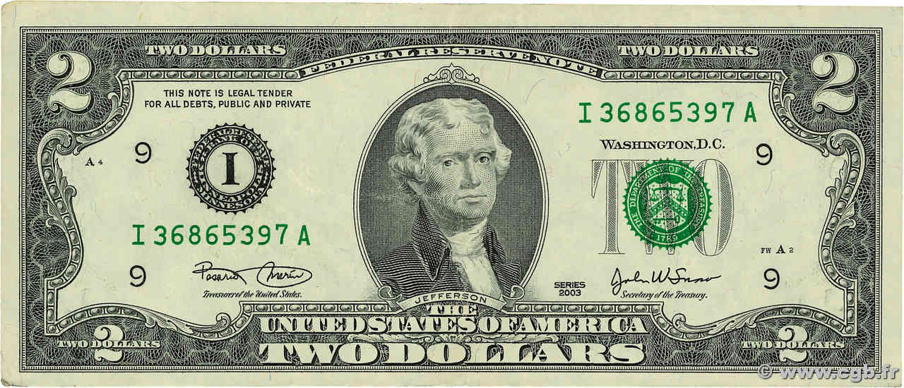 2 Dollars ÉTATS-UNIS D AMÉRIQUE Minnesota 2003 P.516 TTB+