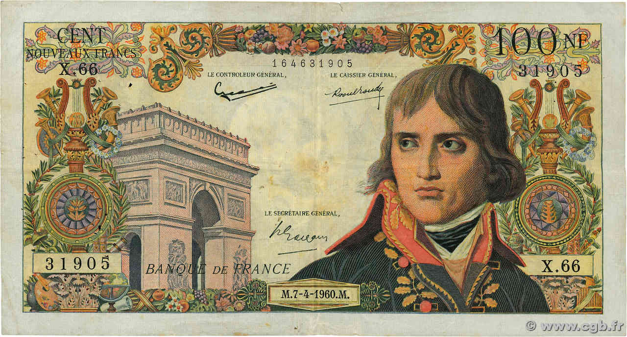 100 Nouveaux Francs BONAPARTE FRANCE  1960 F.59.06 TB