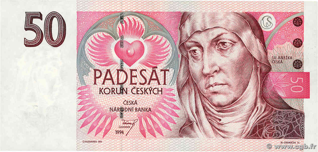 50 Korun RÉPUBLIQUE TCHÈQUE  1994 P.11 SUP