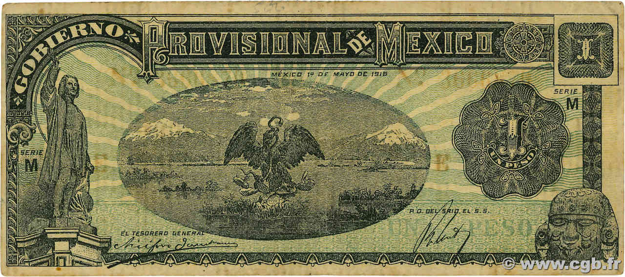 1 Peso MEXICO  1916 PS.0709 F