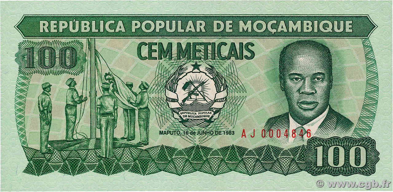 100 Meticais MOZAMBIQUE  1983 P.130a UNC