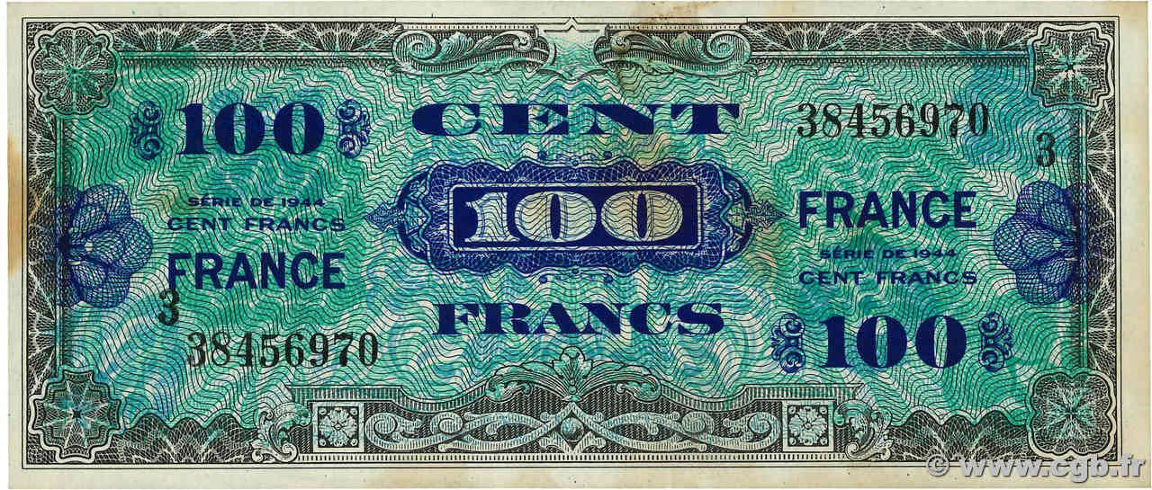 100 Francs FRANCE FRANCIA  1945 VF.25.03 EBC+