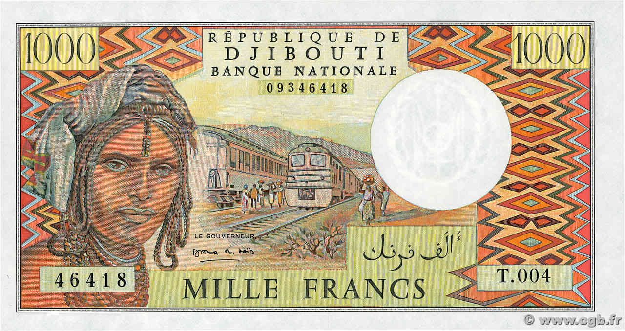 1000 Francs DJIBOUTI  1991 P.37e NEUF