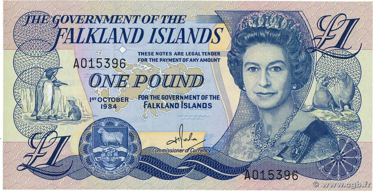 1 Pound ÎLES FALKLAND  1984 P.13a pr.NEUF