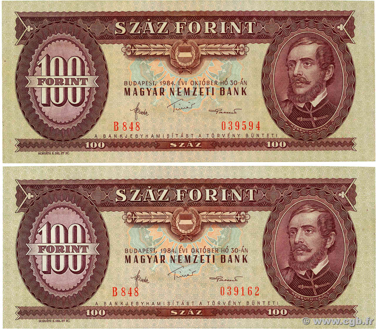 100 Forint Lot HONGRIE  1984 P.171g SPL