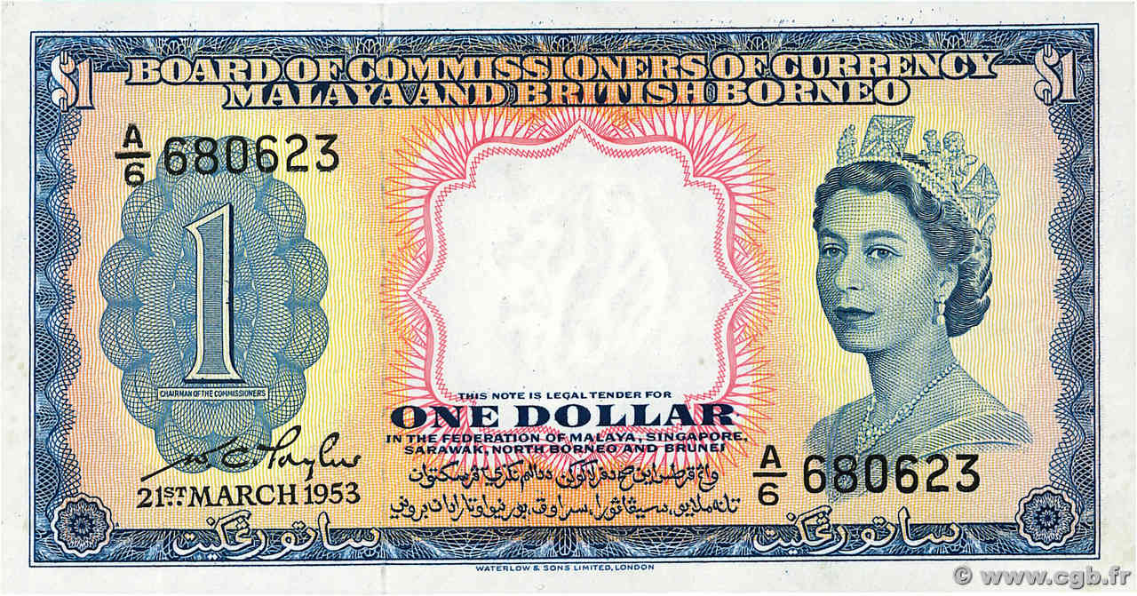 1 Dollar MALAYA and BRITISH BORNEO  1953 P.01 UNC-