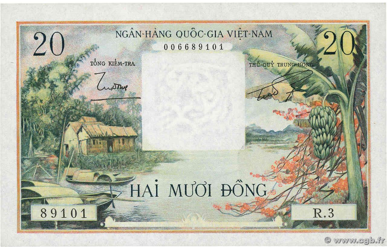 20 Dong SÜDVIETNAM  1956 P.04a fST+