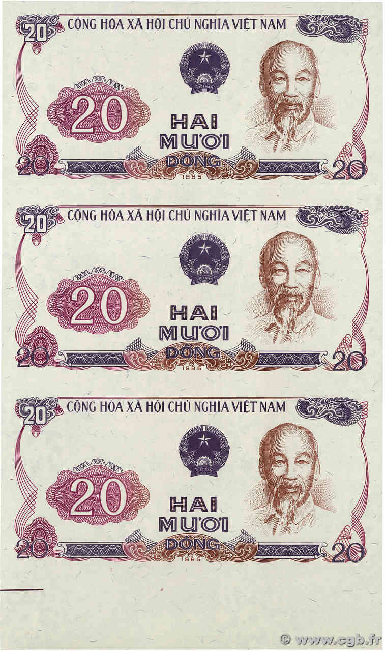 20 Dong Épreuve VIETNAM  1985 P.094e fST+