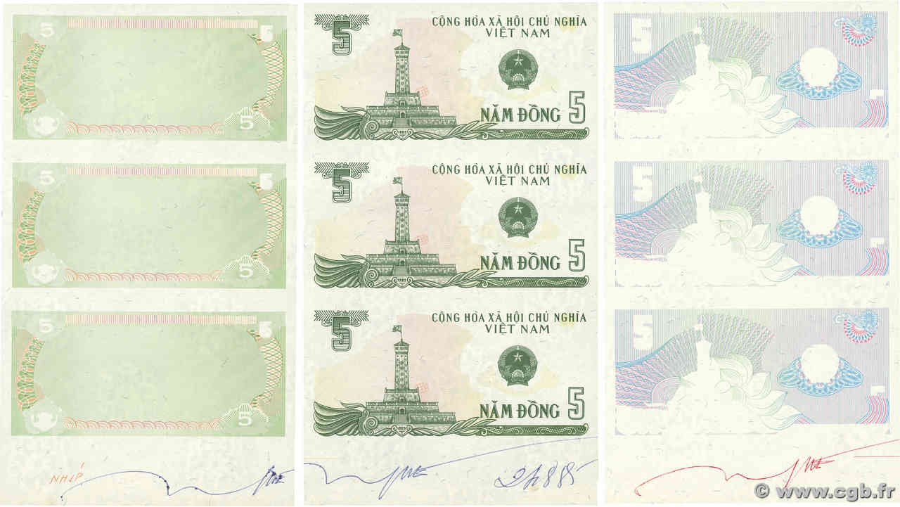 5 Dong Épreuve VIET NAM  1985 P.092e UNC-