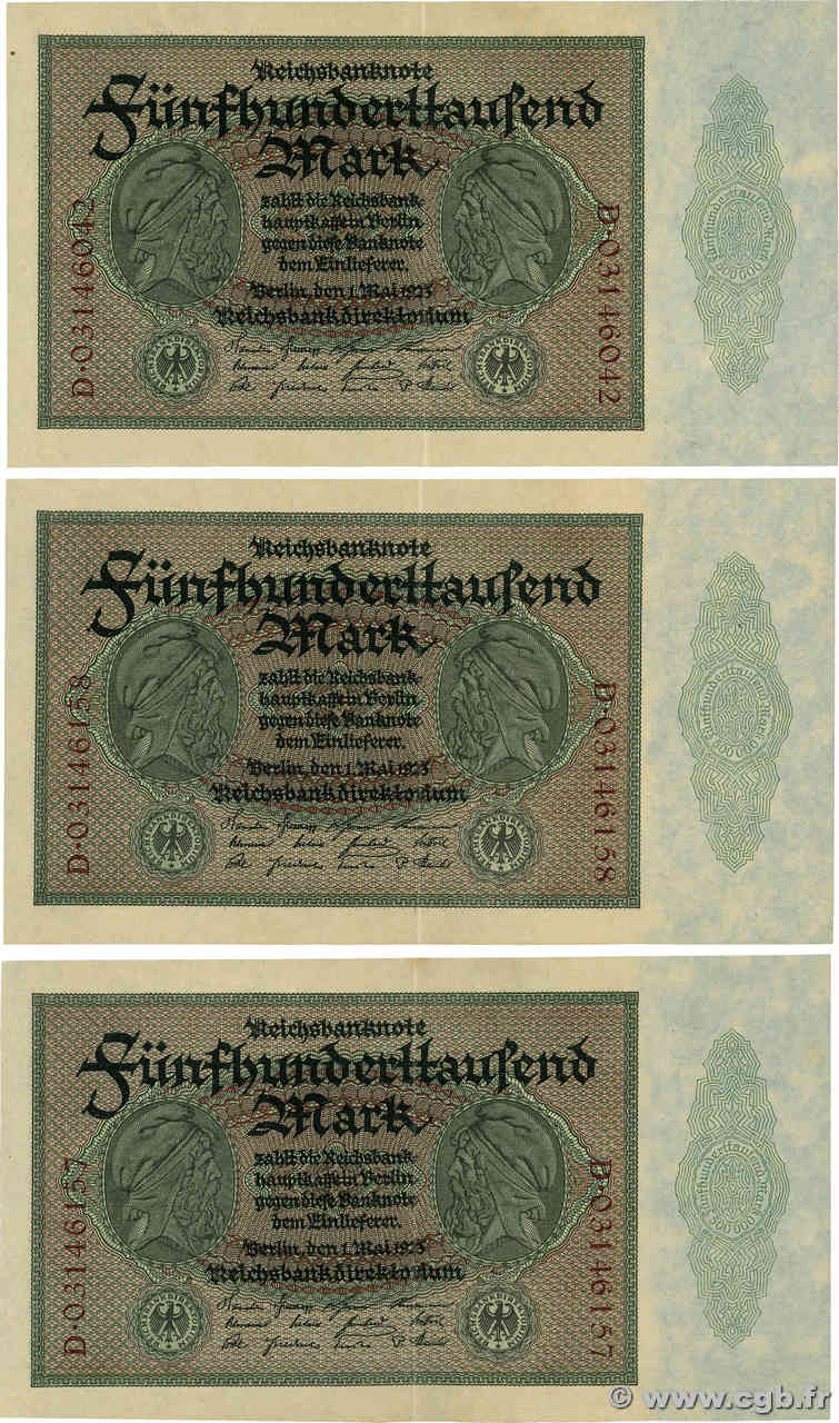 500000 Mark Lot ALEMANIA  1923 P.088a EBC