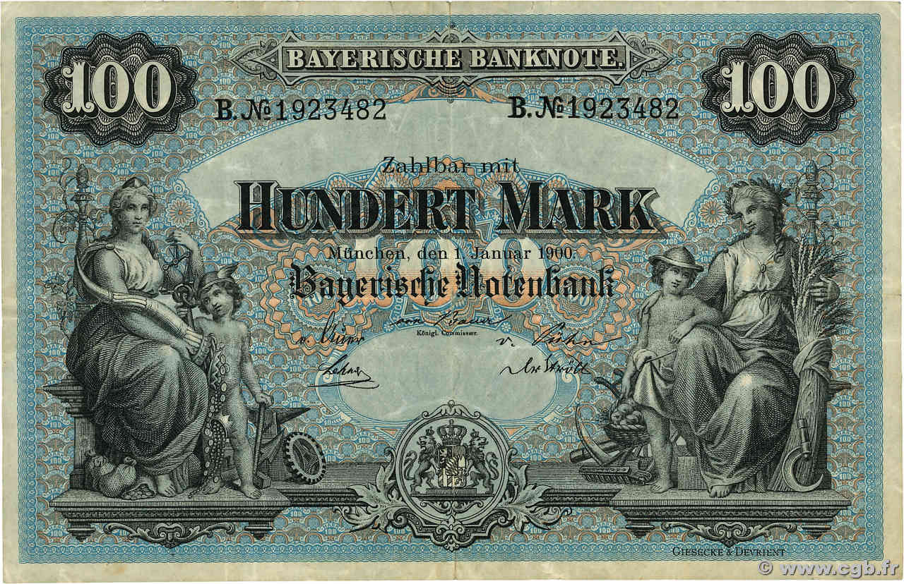 100 Mark GERMANIA Munich 1900 PS.0922 MB