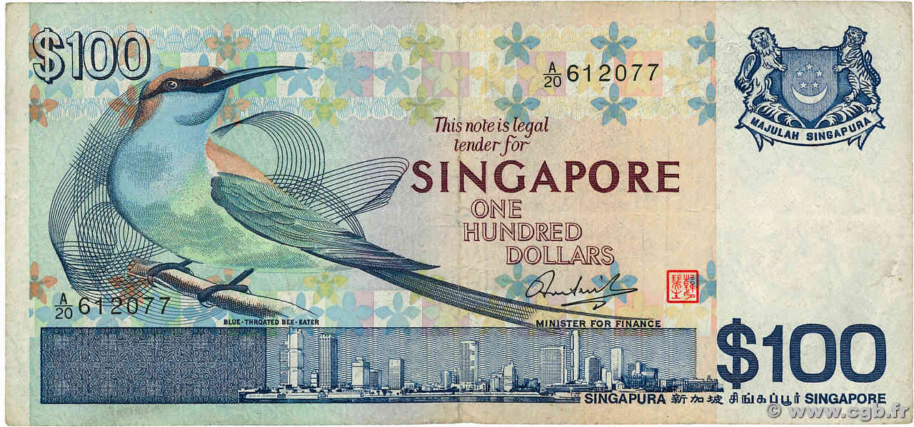 100 Dollars SINGAPOUR  1977 P.14 TB