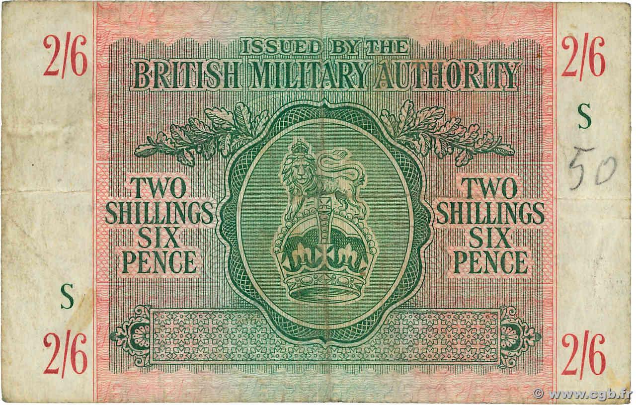 2 Shillings 6 Pence INGHILTERRA  1943 P.M003 MB