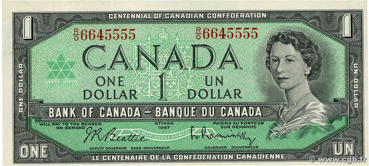 1 Dollar CANADá
  1967 P.084b SC